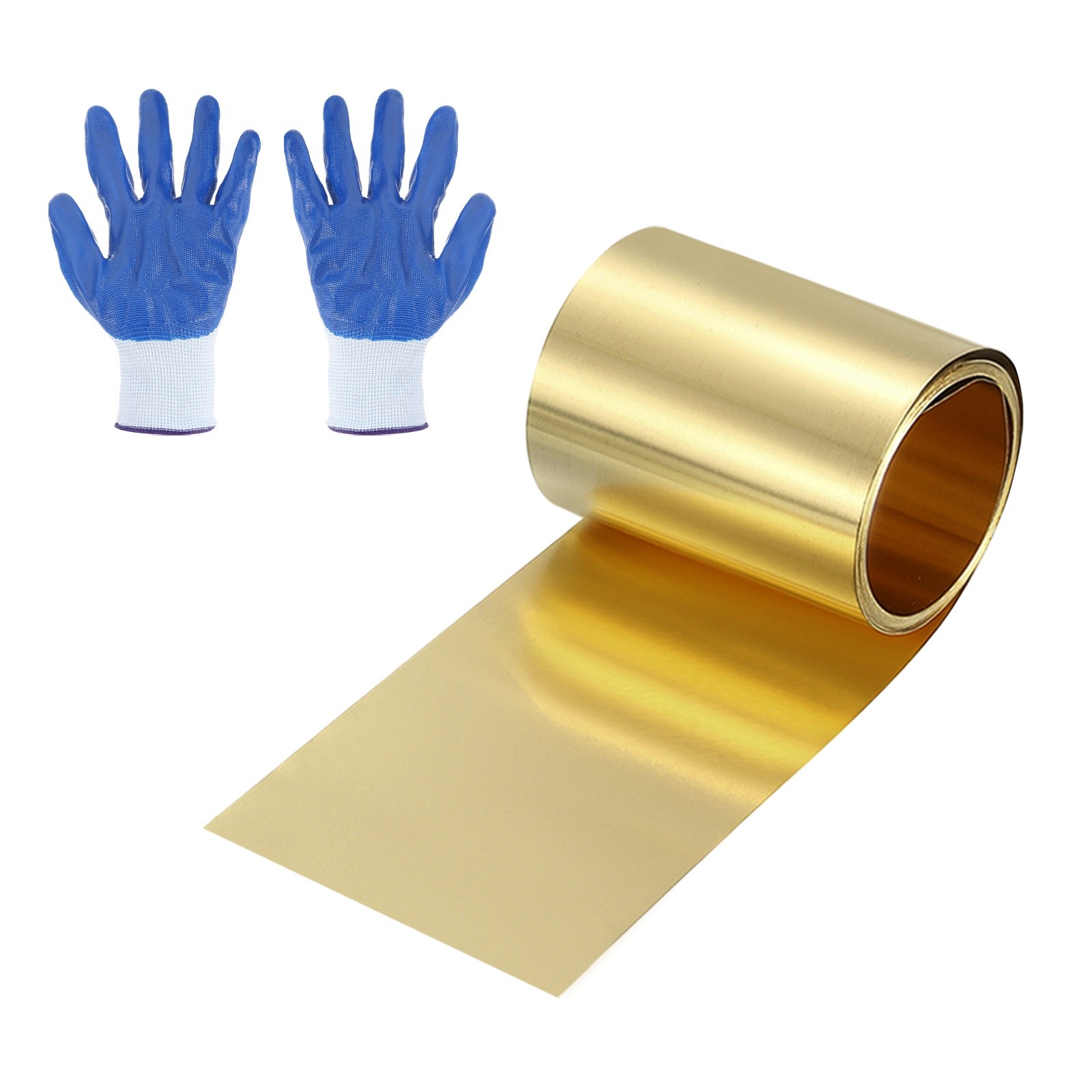Brass Sheet Roll, 0.0008 x 1.97 x 39.4 Inch H62 Thin Brass Foil Strip Plate Shim