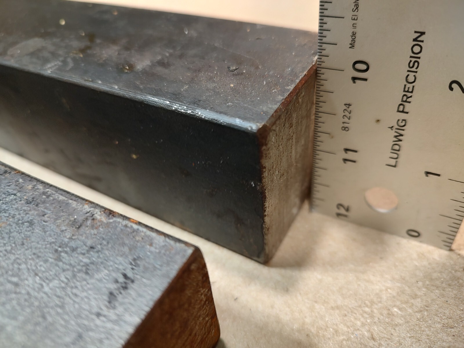 Lot Of 5, Steel Flat Bar, Square Bar Pieces