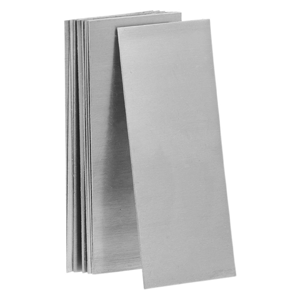 12Pcs Reusable Zinc Anode Strips Silver Sheets for Electroplating and Crafting