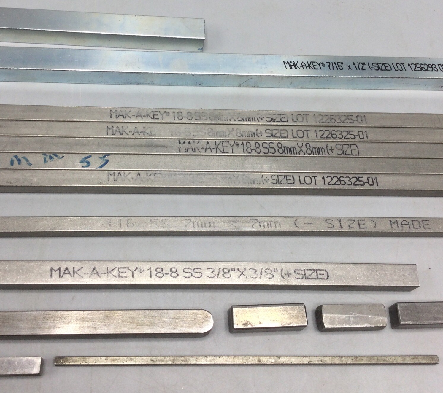 Mak-A-Key Keystock Bars, 17 Pieces, See Description
