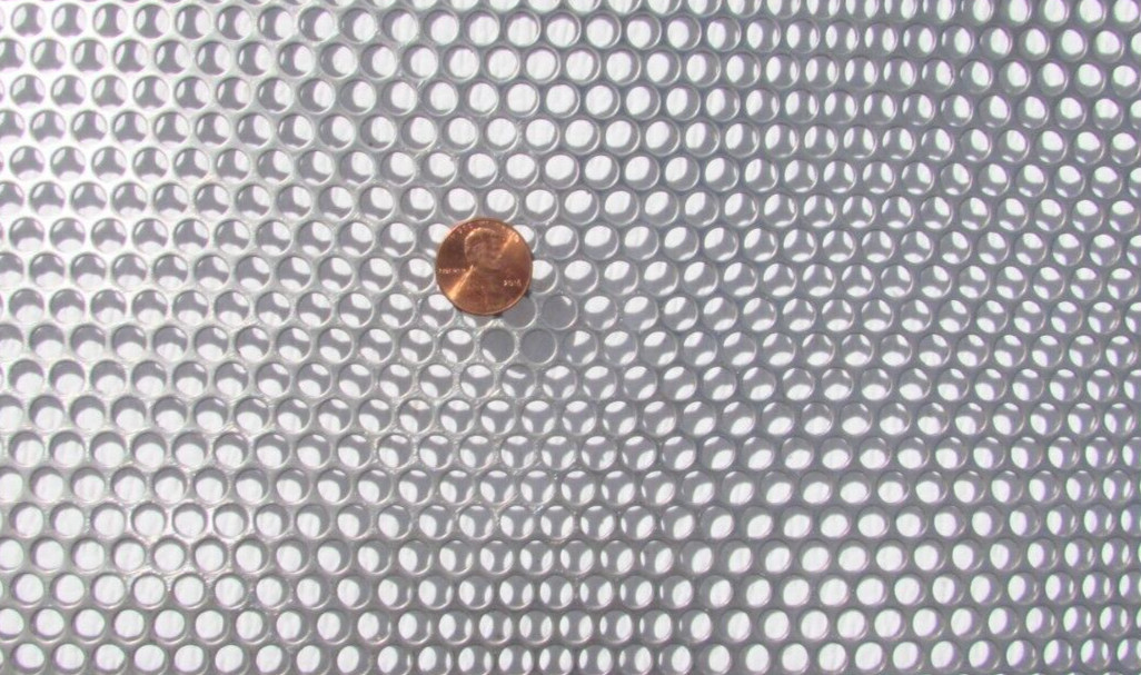 1/4″ HOLES 16 GAUGE 304 STAINLESS STEEL PERFORATED SHEET– 12″ X 12″