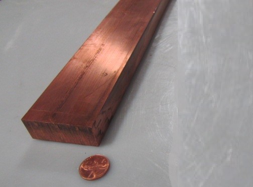110 Copper Bar H02, 3/4″ Thick x 2.0″ Wide x 2 Ft Length