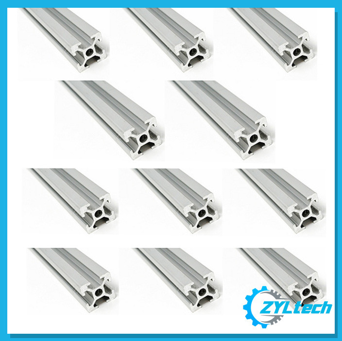 20 Pack ZYLtech 2020 T-slot Aluminum Extrusion – 20X 500mm, Aluminum (Natural)