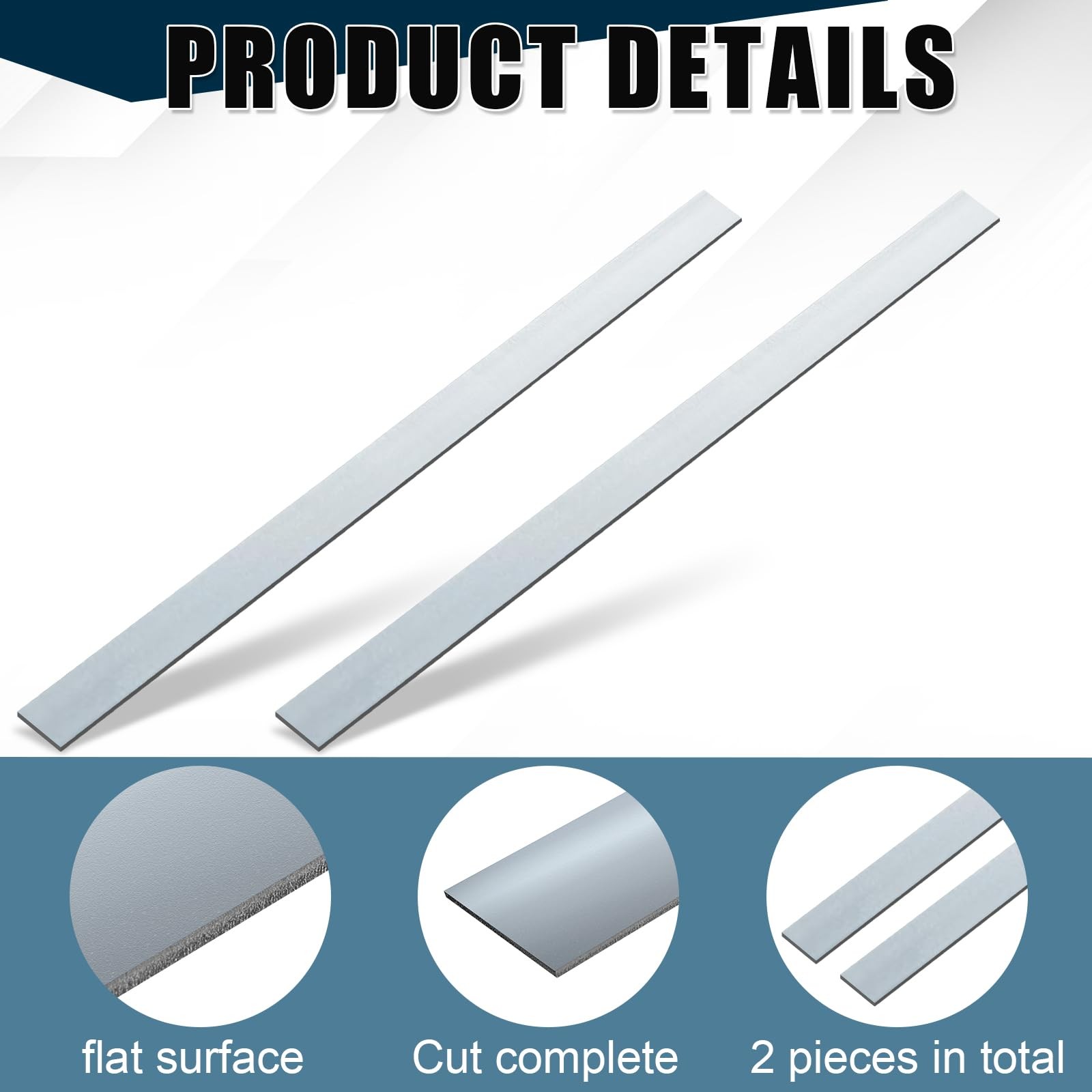 2 Pcs 304 Stainless Steel Flat Bar 12″ Length, 1-1/2″ Width, 1/8″ Thickness 2…