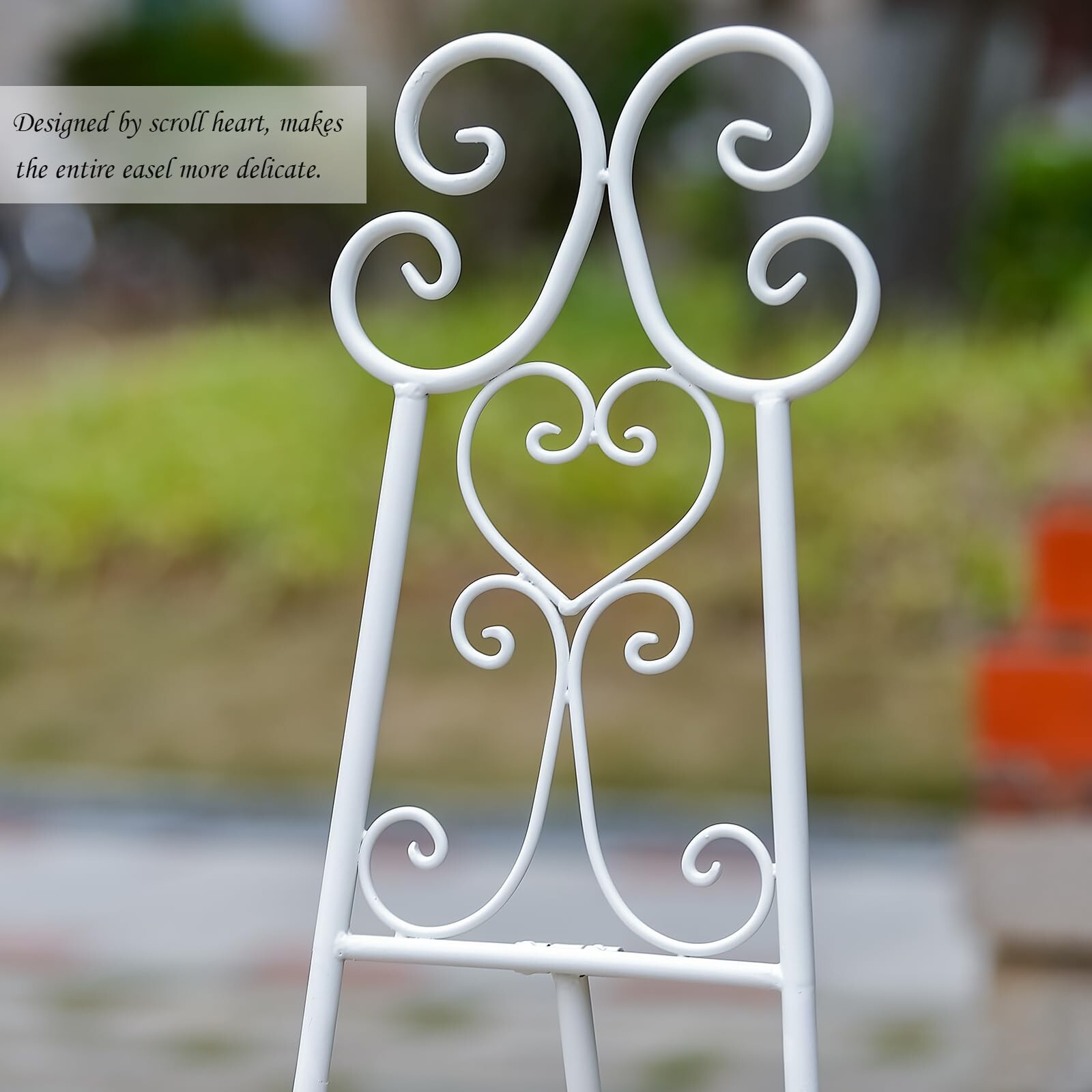 55.5″ X 23.62″ Metal Scroll Extra Large Free Standing Adjustable Display Stan…