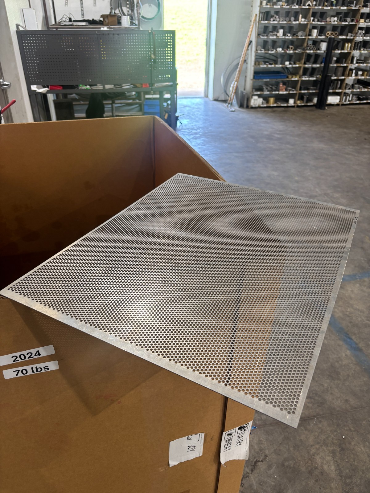 C276 Hastelloy Nickel Perforated Sheet 0.050″ x 20.5″ x 26″ (5/32 H, 3/16 Ctr)