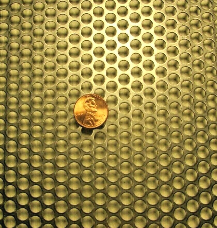 1/4″ HOLES – 16 GAUGE- 304 STAINLESS PERFORATED SHEET—5″ X 12″
