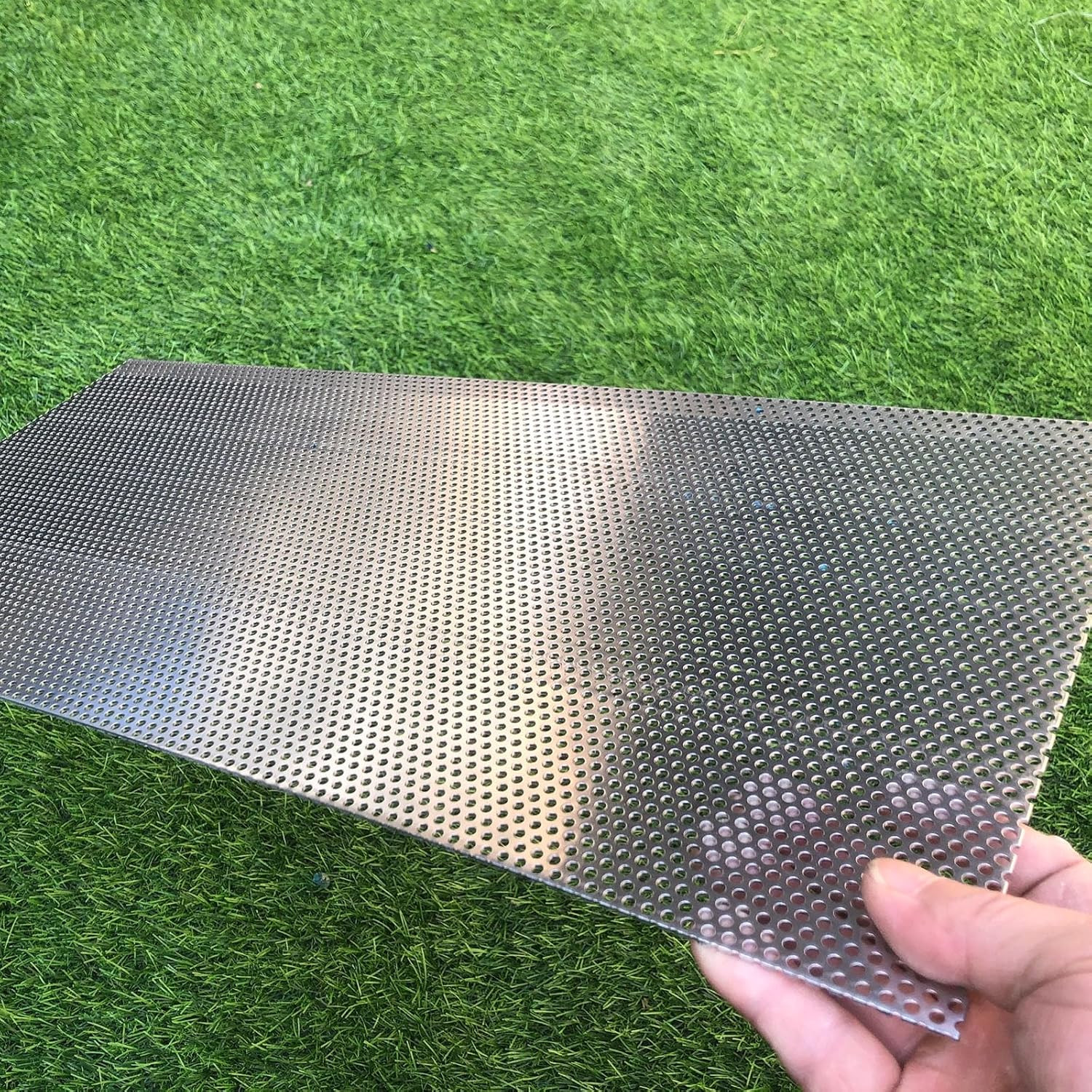 Aluminum Perforated Metal Sheets 16 Gauge 19.6 Inch by 9.8 Inch Expanded Metal M