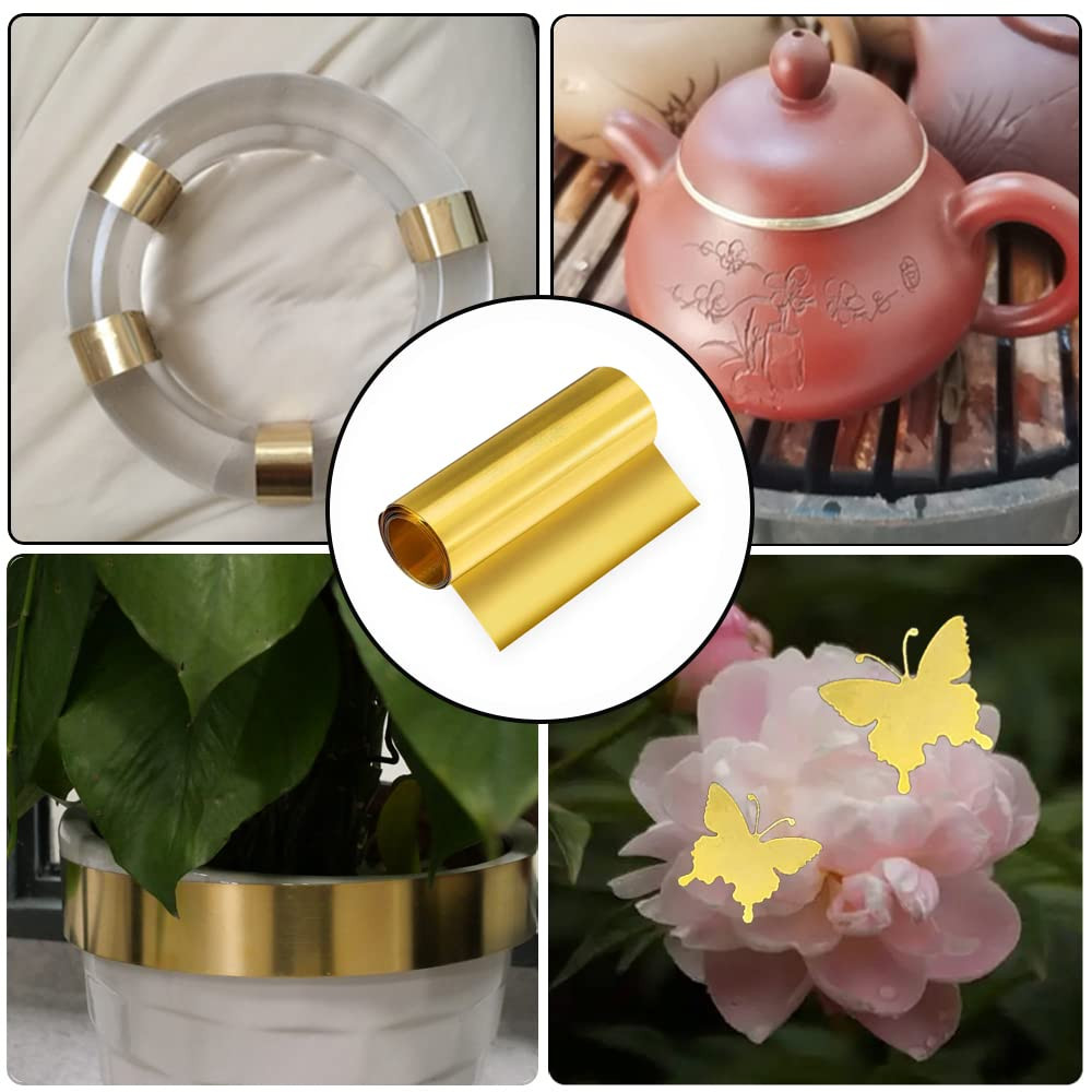 0.02Mm Brass Sheet Roll – 4″ X 40″ Precision Metal Strip, High Hardness Free-Cut