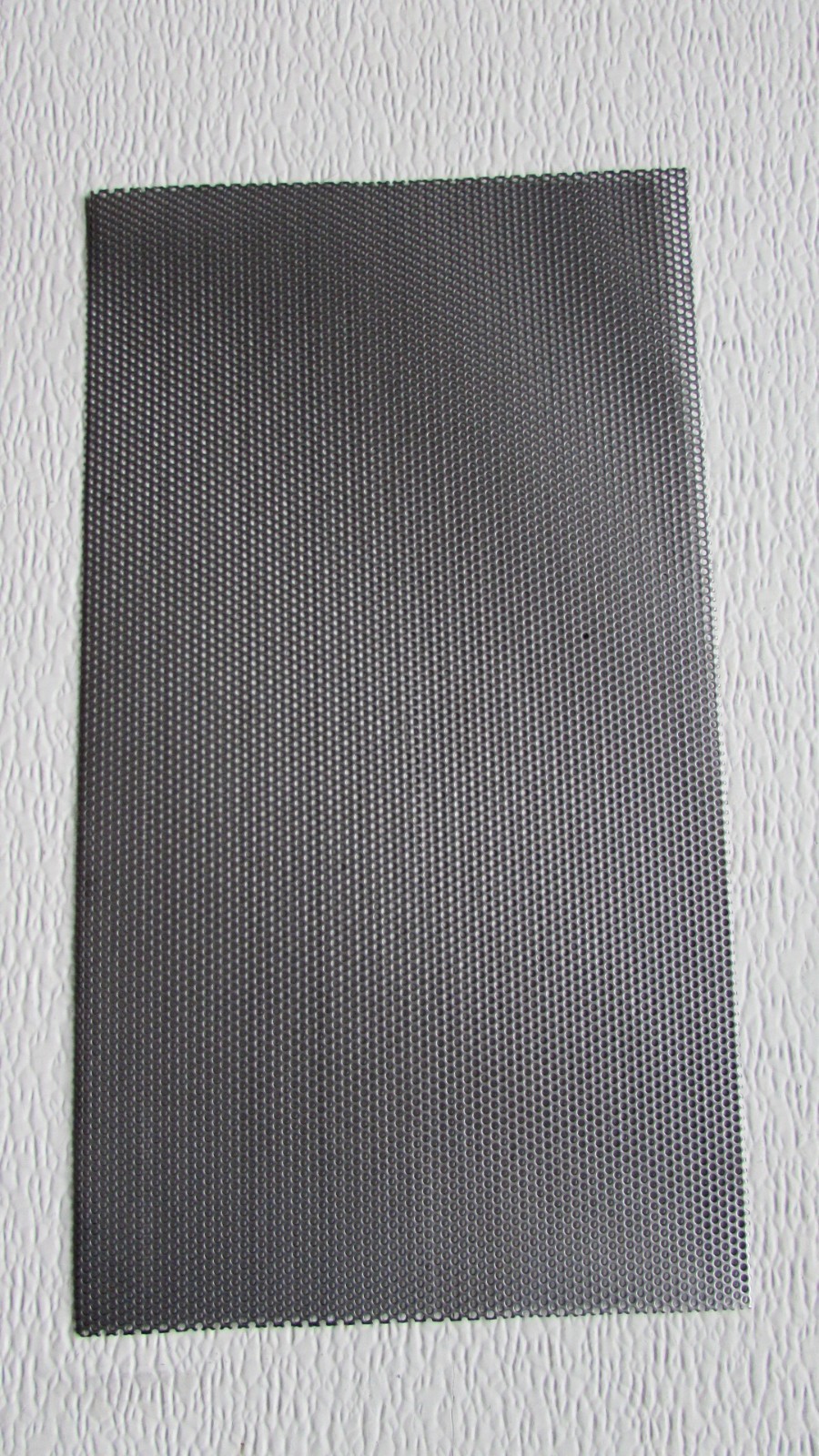 1/16 HOLES ON 3/32 CENTERS- 20 GA.STAINLESS PERFORATED SHEET—6″ x 12″